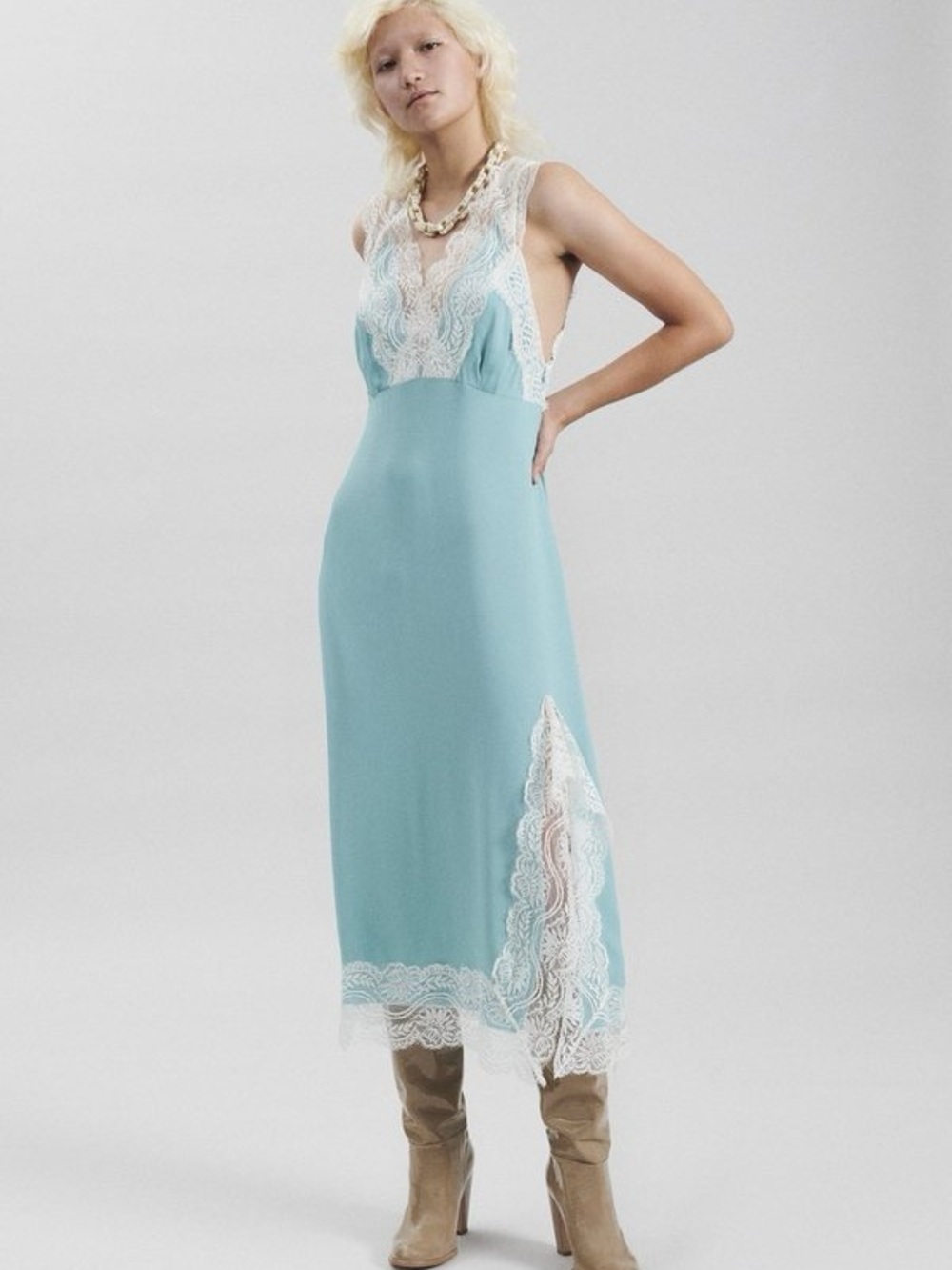 RACHEL COMEY ESTELLA LACE TRIM SLIP DRESS SZ 6